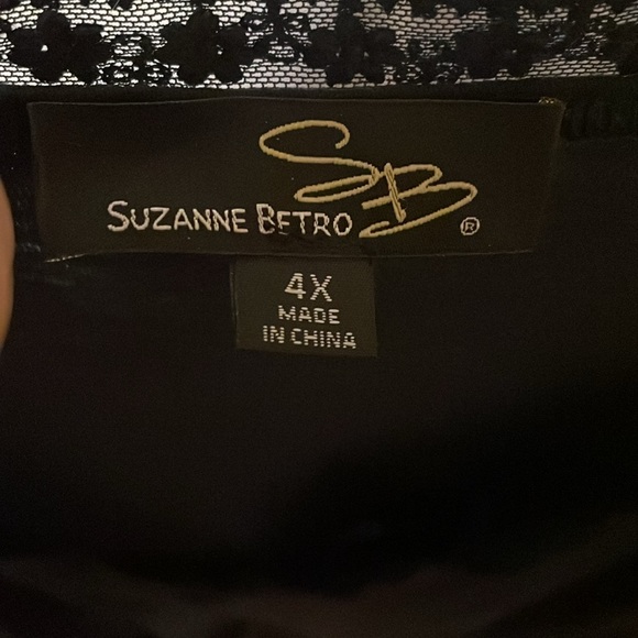 Suzanne Betro Cotton and Lace v-neck Dress - Picture 5 of 7